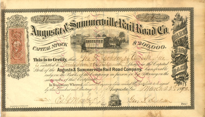 Augusta and Summerville Rail Road Co.